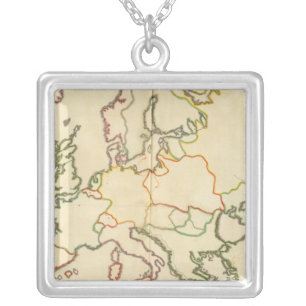 Europe by Religion Silver Plated Necklace
