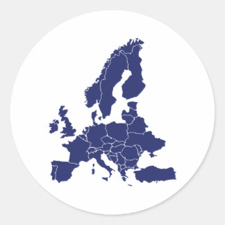 Europe Classic Round Sticker