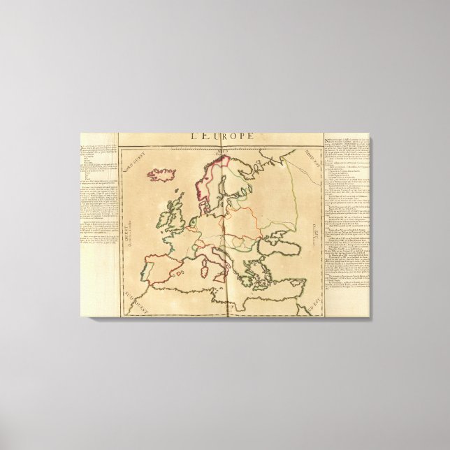 Europe Climate Canvas Print (Front)