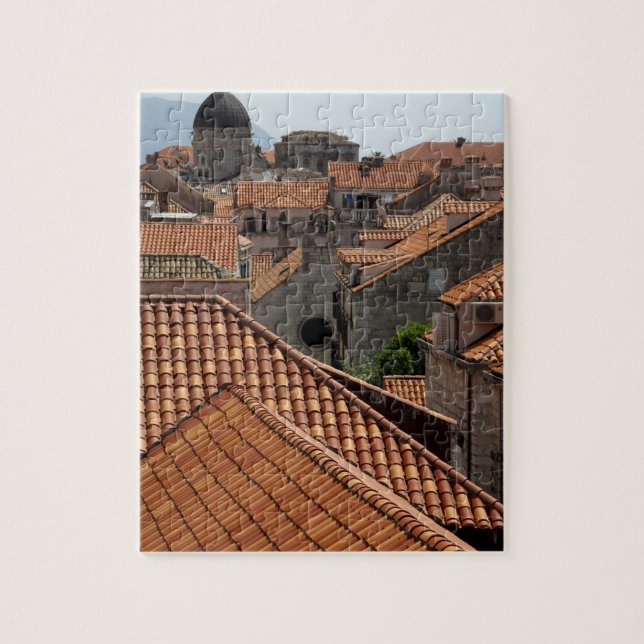 Europe, Croatia. Medieval walled city of 2 Jigsaw Puzzle (Vertical)