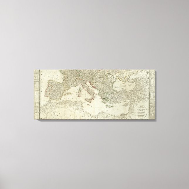 Europe divided into its kingdoms,  empires canvas print (Front)