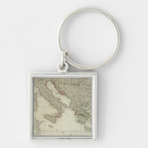 Europe divided into its kingdoms, empires keychain