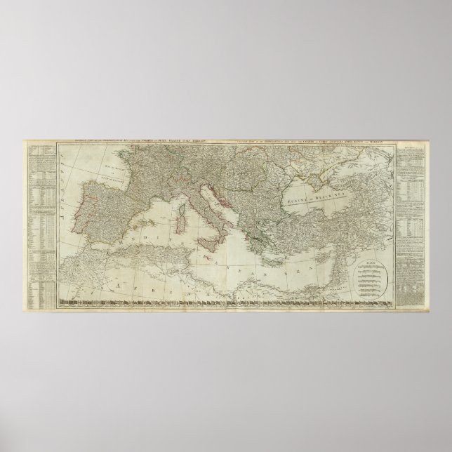 Europe divided into its kingdoms,  empires poster (Front)