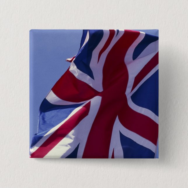 Europe, England, British flag Pinback Button (Front)
