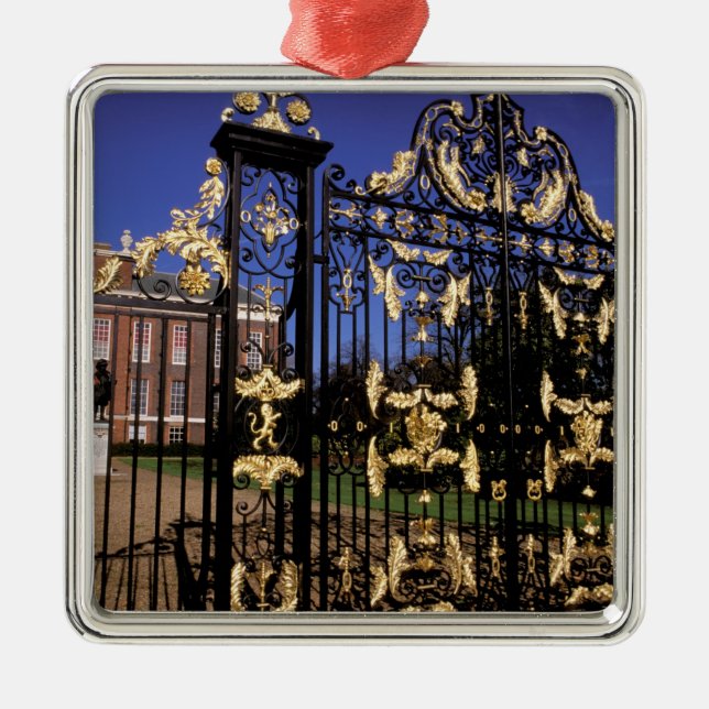 Europe, England, London. Gilded gate outside of 2 Metal Ornament (Front)