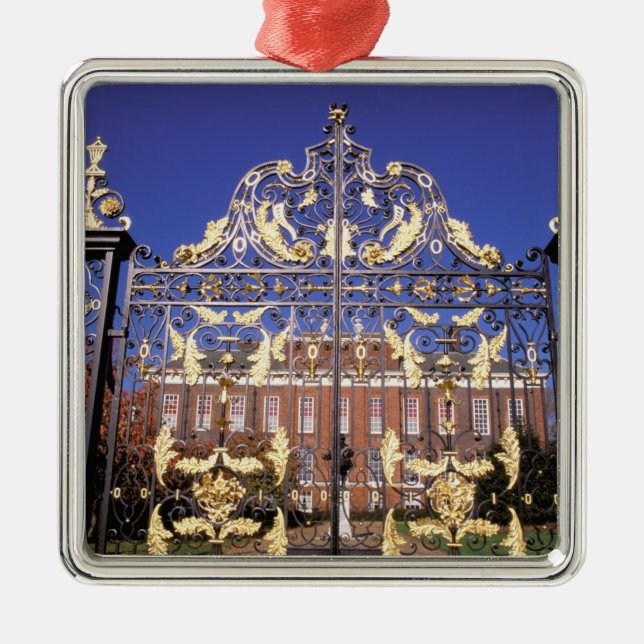 Europe, England, London. Gilded gate outside of Metal Ornament (Front)