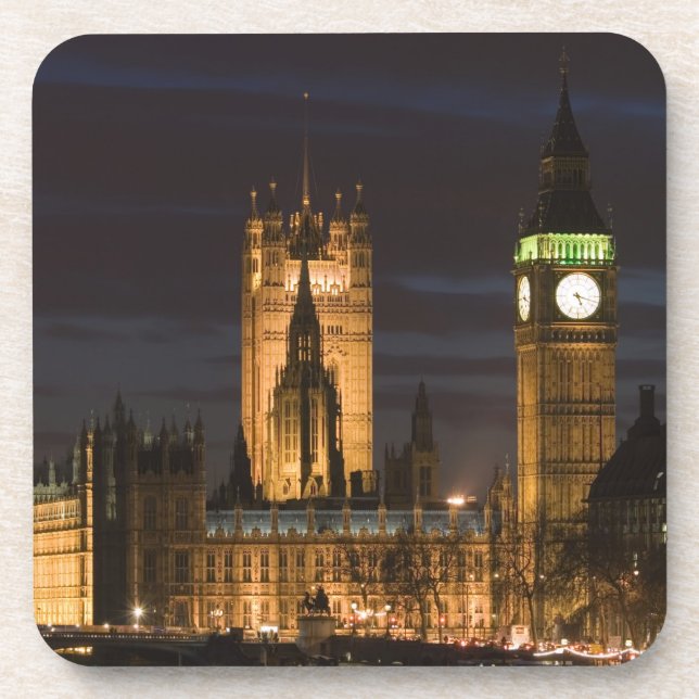 Europe, ENGLAND, London: Houses of Parliament / 2 Drink Coaster (Front)