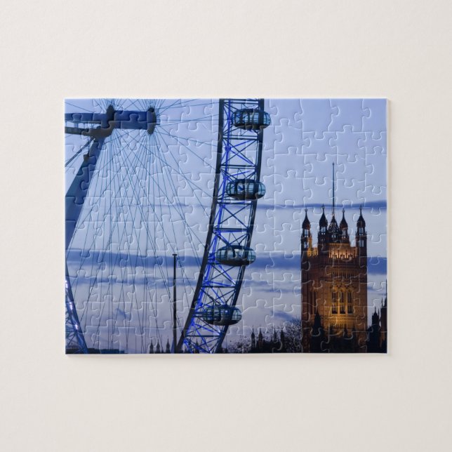 Europe, ENGLAND, London: Houses of Parliament Jigsaw Puzzle (Horizontal)