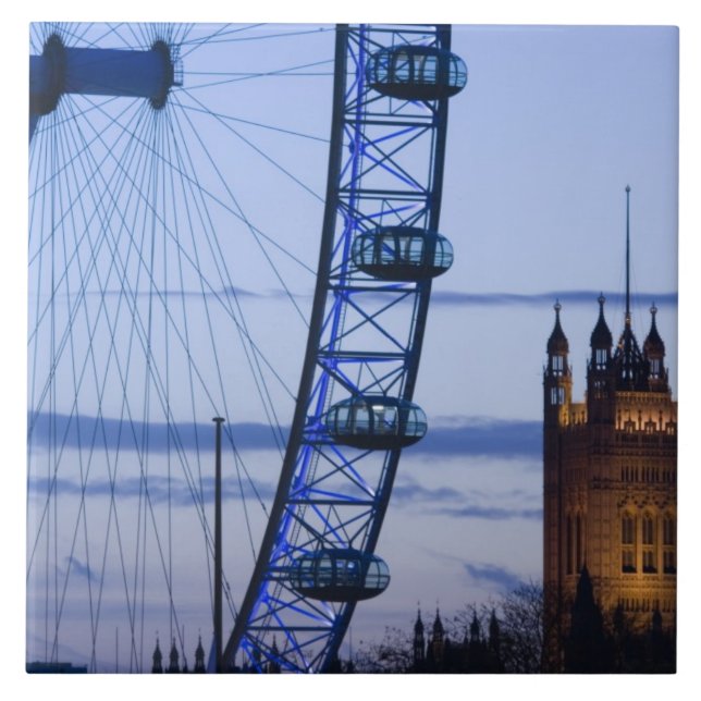 Europe, ENGLAND, London: Houses of Parliament Tile (Front)