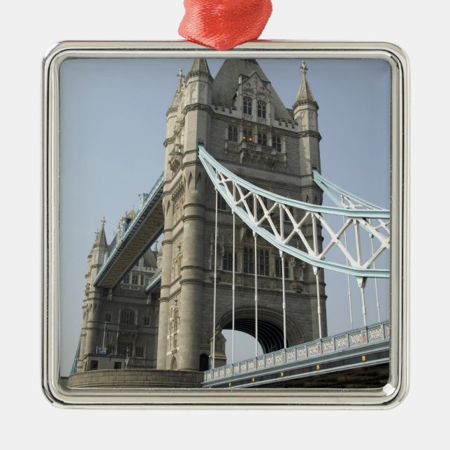 Europe, England, London. Tower Bridge over the Metal Ornament (Front)