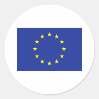 Europe EU European flag Classic Round Sticker