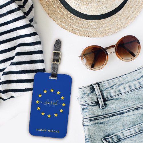 Europe Flag Vacation Vote For Our Future Luggage Tag