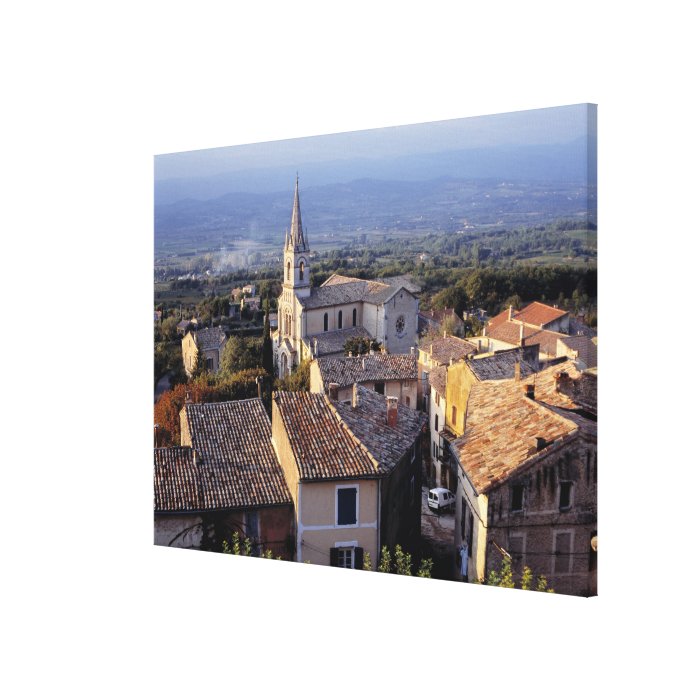 Europe, France, Bonnieux. Sunset light falls Gallery Wrap Canvas