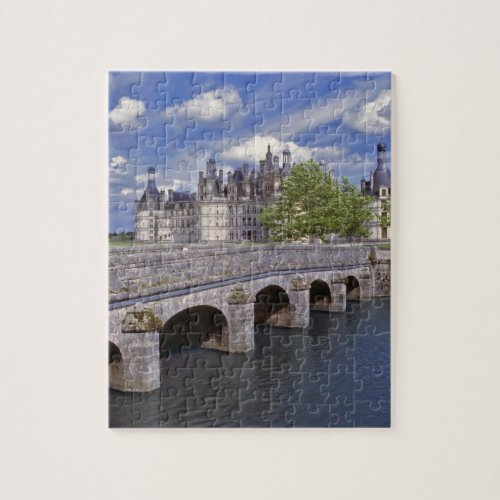 Europe France Chambord A stone bridge leads Jigsaw Puzzle