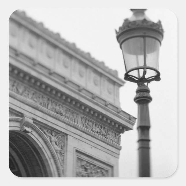 Europe, France, Paris. Arc de Triomphe and Square Sticker (Front)