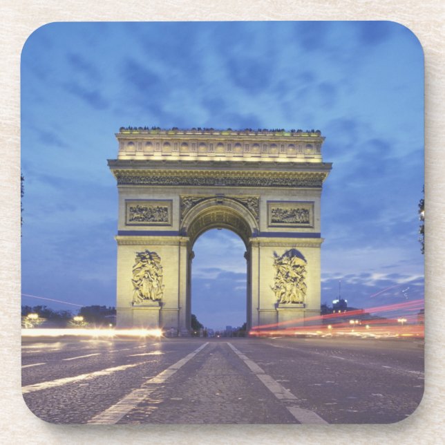 Europe, France, Paris. Arc de Triomphe as viewed Drink Coaster (Front)