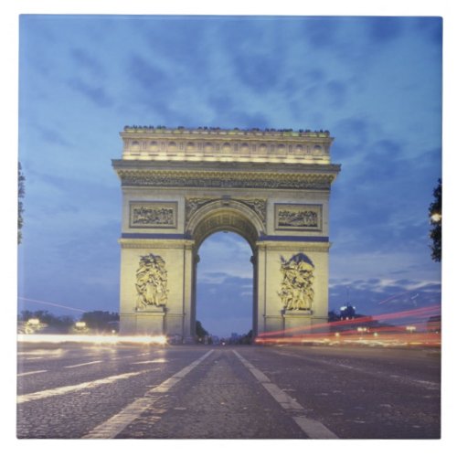 Europe France Paris Arc de Triomphe as viewed Tile
