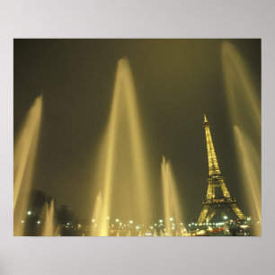 Europe, France, Paris, Eiffel Tower, evening Poster