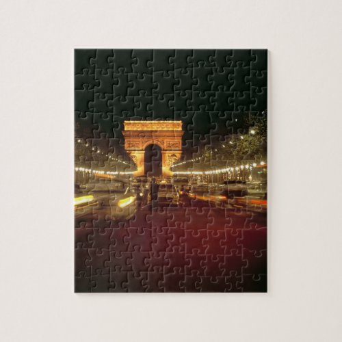 Europe France Paris Evening traffic rushes Jigsaw Puzzle