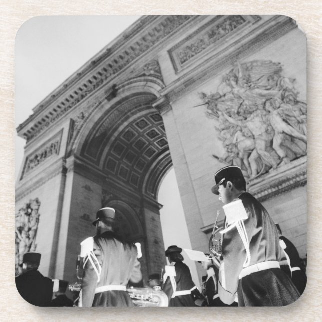 Europe, France, Paris. Military ceremony at the Beverage Coaster (Front)