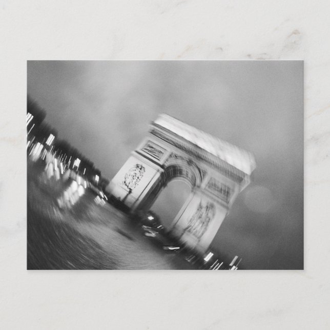 Europe, France, Paris. Spinning Arc de Triomphe Postcard (Front)