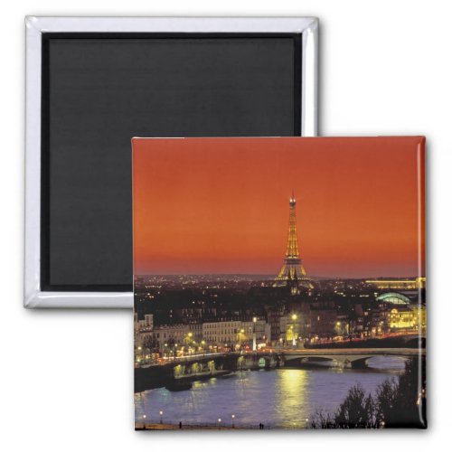 Europe France Paris Sunset view of Eiffel Magnet
