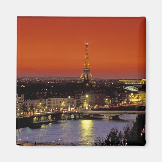 Europe, France, Paris. Sunset view of Eiffel Magnet (Front)