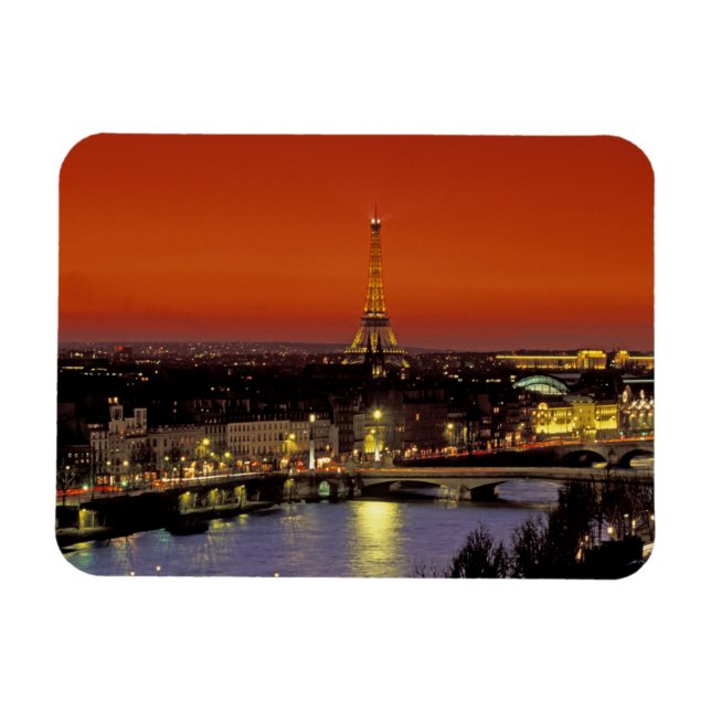 Europe, France, Paris. Sunset view of Eiffel Magnet (Horizontal)