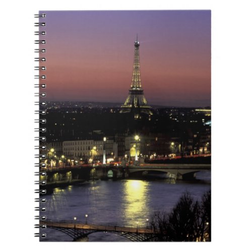 Europe France Paris Sunset view of Eiffel Notebook