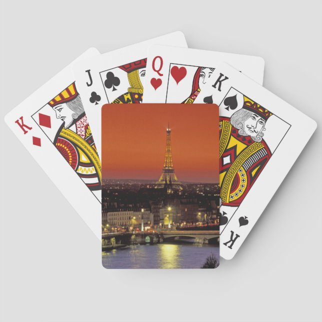Europe, France, Paris. Sunset view of Eiffel Poker Cards (Back)