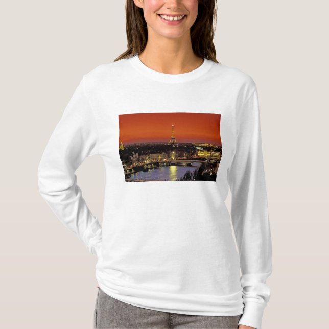 Europe, France, Paris. Sunset view of Eiffel T-Shirt (Front)