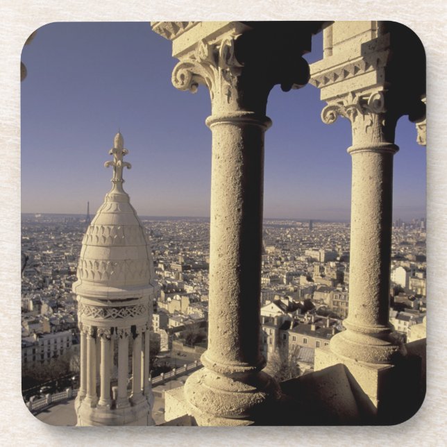 Europe, France, Paris, View of Paris through Drink Coaster (Front)
