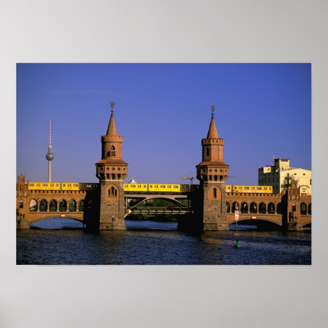 Europe, Germany, Berlin. Kreuzberg, Oberbaum Poster (Front)