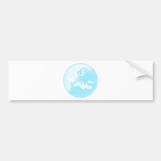 Europe Glass Globe Bumper Sticker (Front)