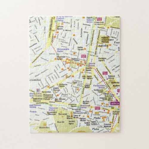 Europe Greece athens city map puzzle