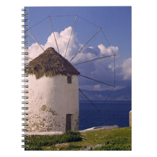 Europe, Greece, Mykonos. A striking white Notebook