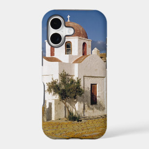 Europe, Greece, Mykonos. Fishing nets dry on the iPhone 17 Case
