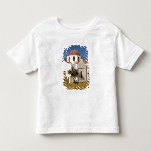 Europe Greece Mykonos Fishing nets dry on the Toddler T_shirt