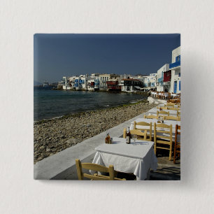 Europe, Greece, Mykonos. Views of the seaside Pinback Button