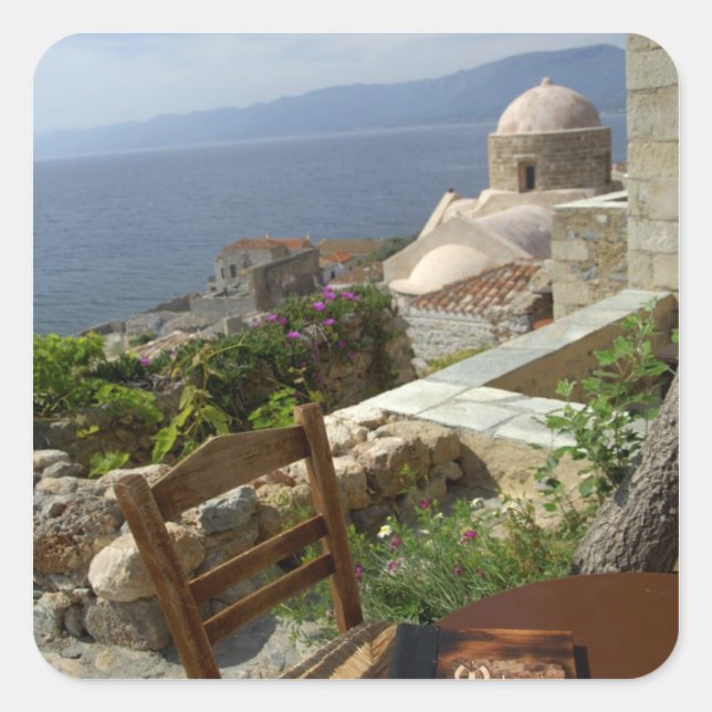 Europe, Greece, Peloponnese, Monemvasia (single Square Sticker (Front)