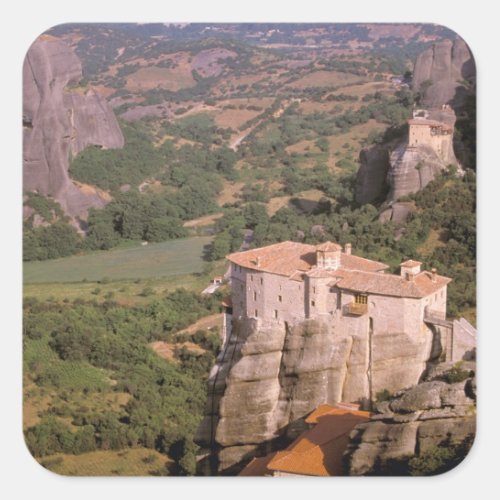 Europe Greece Thessaly Meteora Kastraki Square Sticker