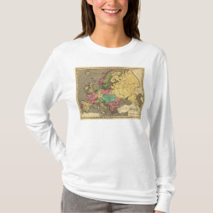 Europe Hand Colored Atlas Map T-Shirt