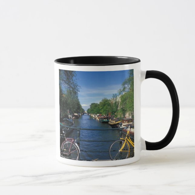 Europe, Holland, Amsterdam, yellow bicycle and Mug (Right)