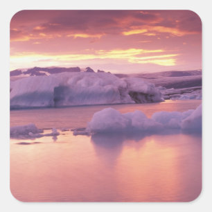 Europe, Iceland, Jokulsarlon lagoon Square Sticker