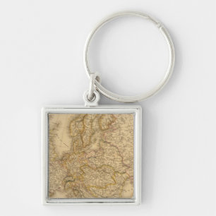 Europe in 1789 keychain