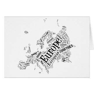 Europe in Tagxedo Cards