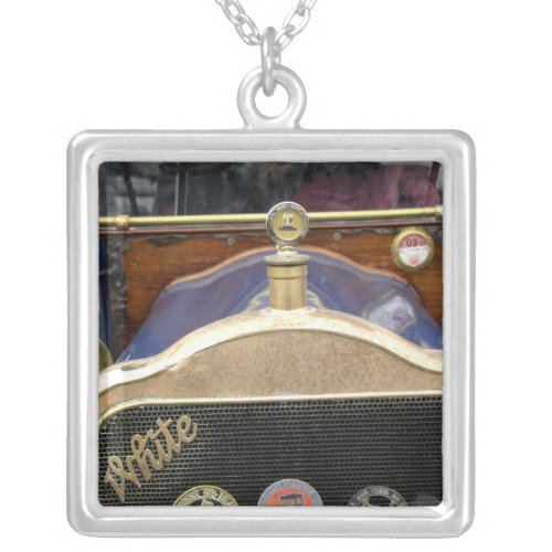 Europe Ireland Dublin Vintage auto White 2 Silver Plated Necklace