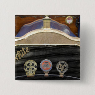 Europe, Ireland, Dublin. Vintage auto, White Pinback Button