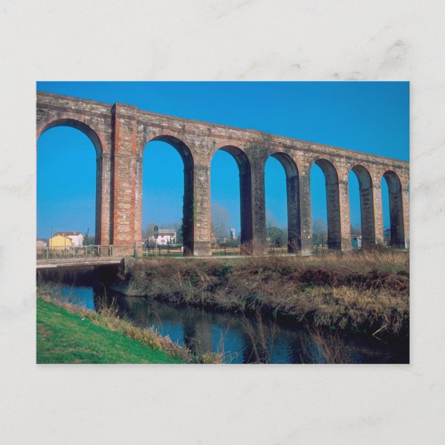 Europe, Italy. Aquaduct near Lucca. Postcard (Front)