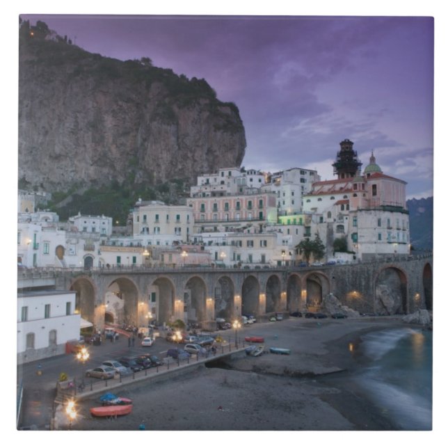 Europe, Italy, Campania (Amalfi Coast) Atrani: Ceramic Tile (Front)
